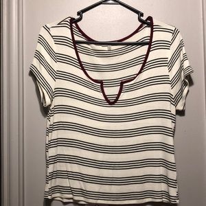 Charlotte Russe Striped Crop Top